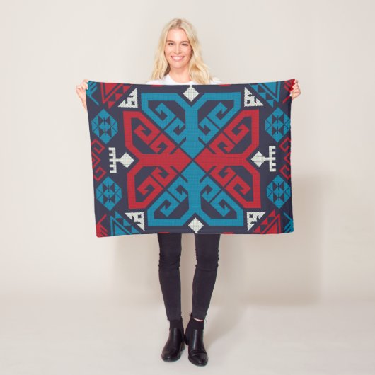 幾何学的ファッションクラシックかわいいトレンディーカラフル フリースブランケット (インサイチュ)