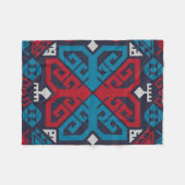 幾何学的ファッションクラシックかわいいトレンディーカラフル フリースブランケット (正面(横))