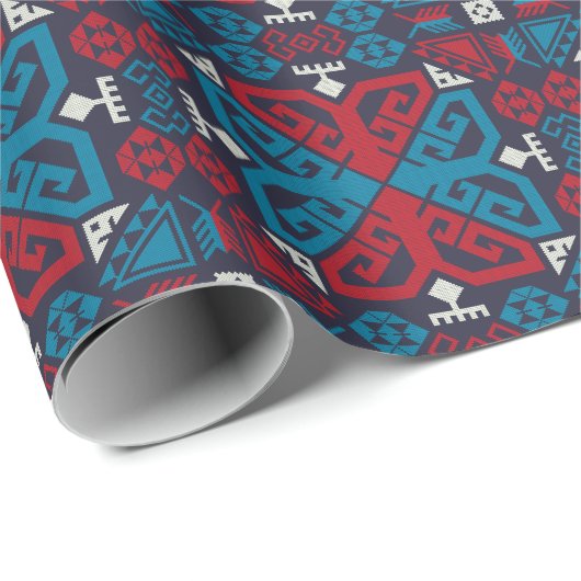 幾何学的ファッションクラシックかわいいトレンディーカラフル ラッピングペーパー (ロールコーナー)