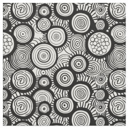 幾何学的ファンキーアフリカの白黒パターン1 ファブリック