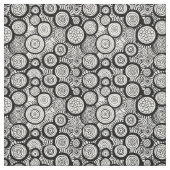 幾何学的ファンキーアフリカの白黒パターン1 ファブリック (見本)