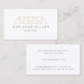 幾何学的フェイク金ゴールド三角形デザイナ 名刺 (正面/裏面)