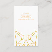 幾何学的フォックスカスタムプロフェッショナル会社のロゴ 名刺 (裏面)