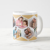 幾何学的フォトコラージュ9写真ジャイアントコーヒーマグ ジャンボコーヒーマグカップ (正面右)