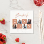 幾何学的フォトタイポグラフィ卒業パーティーの装飾 スタンダードカクテルナプキン (インサイチュ)