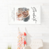 幾何学的フォトタイポグラフィ卒業パーティーの装飾 横断幕 (インサイチュ)