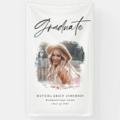 幾何学的フォトタイポグラフィ卒業パーティーの装飾 横断幕 (縦)