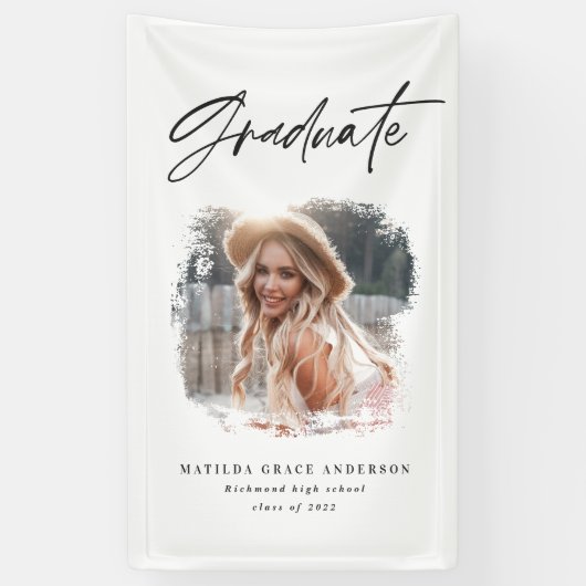 幾何学的フォトタイポグラフィ卒業パーティーの装飾 横断幕 (縦)