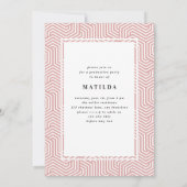 幾何学的フォトタイポグラフィ卒業パーティー招待状 案内状 (裏面)