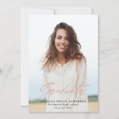 幾何学的フォトピガーリーンク卒業パーティー招待状 案内状 (正面)