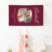 幾何学的フォトブルゴーニュ卒業パーティー 横断幕 (インサイチュ)