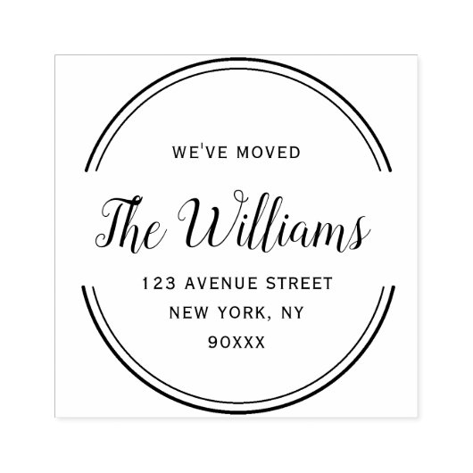 幾何学的フレームスクリプトによるアドレスの変更 ラバースタンプ (インプリント)