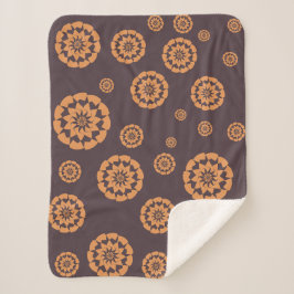 幾何学的フローラセレニティスロー シェルパブランケット