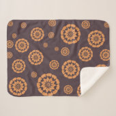 幾何学的フローラセレニティスロー シェルパブランケット (正面(横))