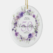 幾何学的フローラパープル50周年 セラミックオーナメント (右)