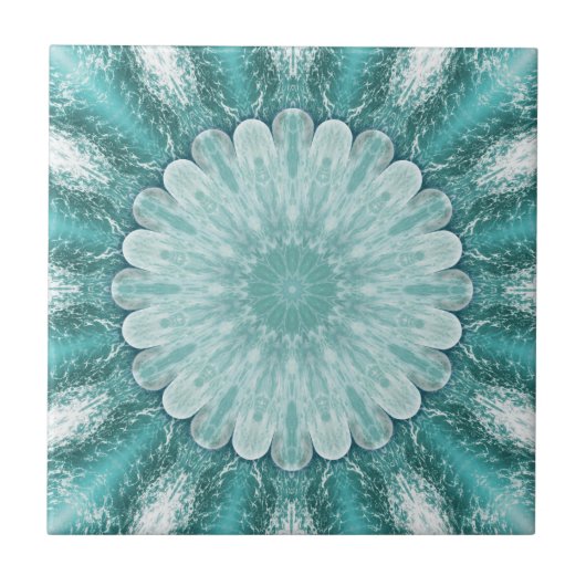 幾何学的フローラビーチスターバスルーム用タイル タイル (正面)