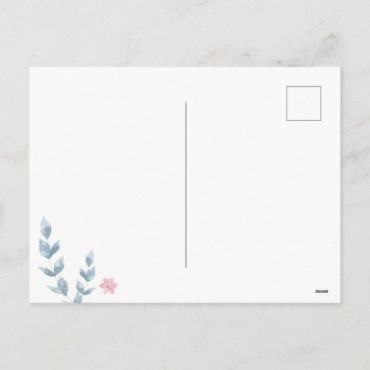 幾何学的フローラマザーズデイホリデーポストカード シーズンポストカード (裏面)