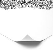 幾何学的フローラマンダラアダルトカラーリング ポスター (コーナー)