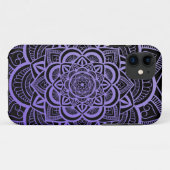幾何学的フローラマンダラベンダーパープルグラデーション Case-Mate iPhoneケース (裏面(横))