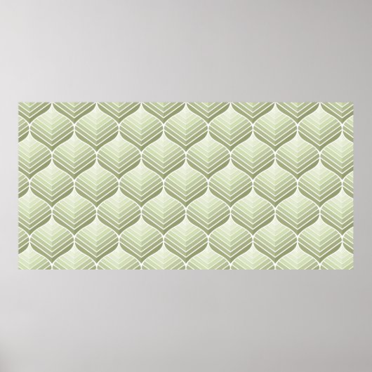 幾何学的フローラヴィンテージシームレスパターン。アブストラック ポスター (正面)