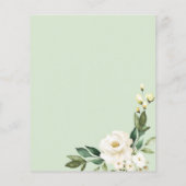 幾何学的フローラ予算ブライダルルンチョン招待状 (裏面)