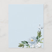 幾何学的フローラ予算ブライダルルンチョン招待状 (裏面)