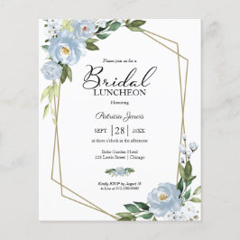 幾何学的フローラ予算ブライダルルンチョン招待状