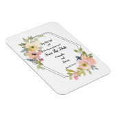 幾何学的フローラ日付の保存 マグネット (右側)