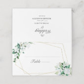 幾何学的フローラ結婚の緑 プレイスカード (外部開封)