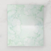 幾何学的フローラ結婚の緑 プレイスカード (内部開封)