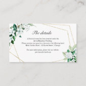 幾何学的フローラ結婚緑化囲い エンクロージャーカード (正面)