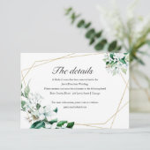 幾何学的フローラ結婚緑化囲い 出欠カード (スタンド正面)