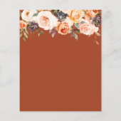 幾何学的フローラ金ゴールド赤面結婚式招待状 (裏面)