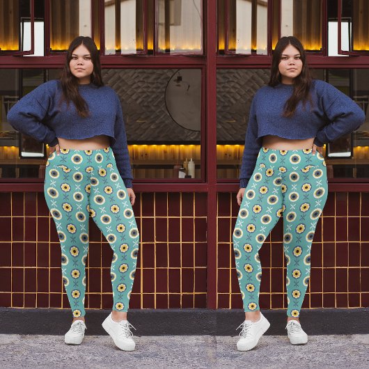 幾何学的フローラ レギンス