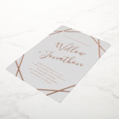 幾何学的フ縁どロイル招待状 箔招待状 (回転した状態)