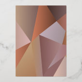 幾何学的ブラウンブライダルシャワーフォイル招待状 箔招待状 (裏面)