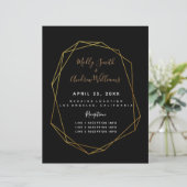 幾何学的ブラッククリスタルウェディングプログラム金ゴールド (スタンド正面)