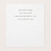 幾何学的ブラックレザーフェイククラフト紙斑点 名刺 (内部フラット)