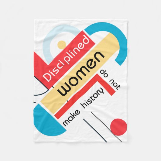 幾何学的ブラハウスタイポグラフィ フリースブランケット (正面)