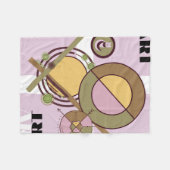 幾何学的ブラハウスタイポグラフィ フリースブランケット (正面(横))