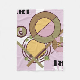 幾何学的ブラハウスタイポグラフィ フリースブランケット