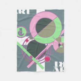 幾何学的ブラハウスタイポグラフィ フリースブランケット