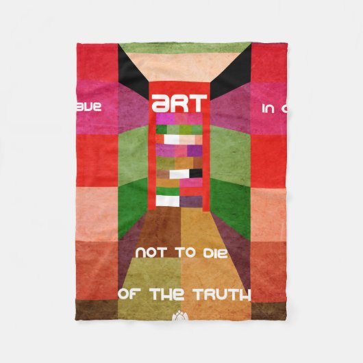 幾何学的ブラハウスタイポグラフィ フリースブランケット (正面)