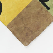 幾何学的ブラハウスタイポグラフィ フリースブランケット (角)