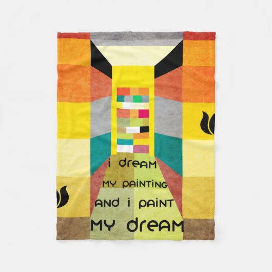 幾何学的ブラハウスタイポグラフィ フリースブランケット (正面)