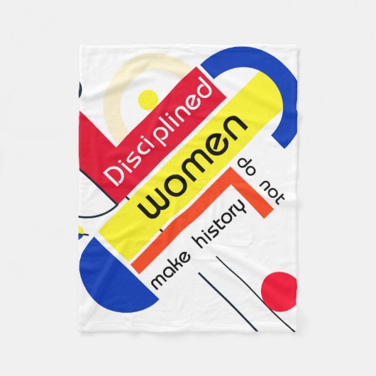 幾何学的ブラハウスタイポグラフィ フリースブランケット (正面)