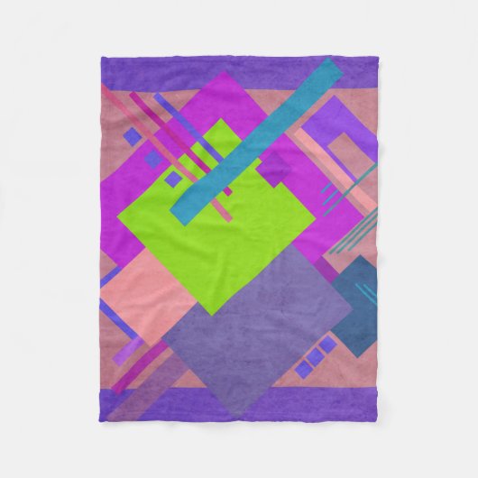 幾何学的ブラハウス フリースブランケット (正面)