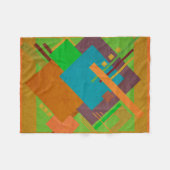 幾何学的ブラハウス フリースブランケット (正面(横))