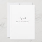 幾何学的ブルゴーニュ熱帯結婚フローラ – 白 招待状 (裏面)