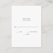 幾何学的ブルゴーニュ花ユーカリ結婚式RSVP エンクロージャーカード (裏面)